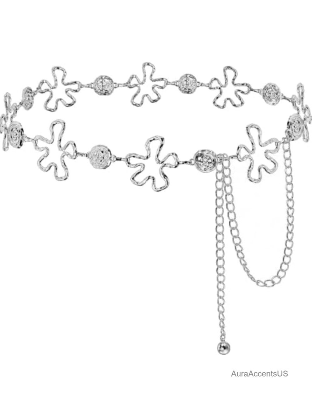 Boho Metal Link Waist Chain Belt for Women Jeans Dress